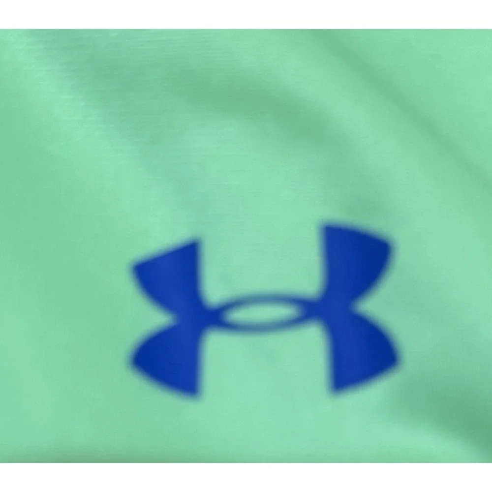 Under Armour‎ Track Jacket Boys Size 6. Neon Green Blue Sleeves Full zip
